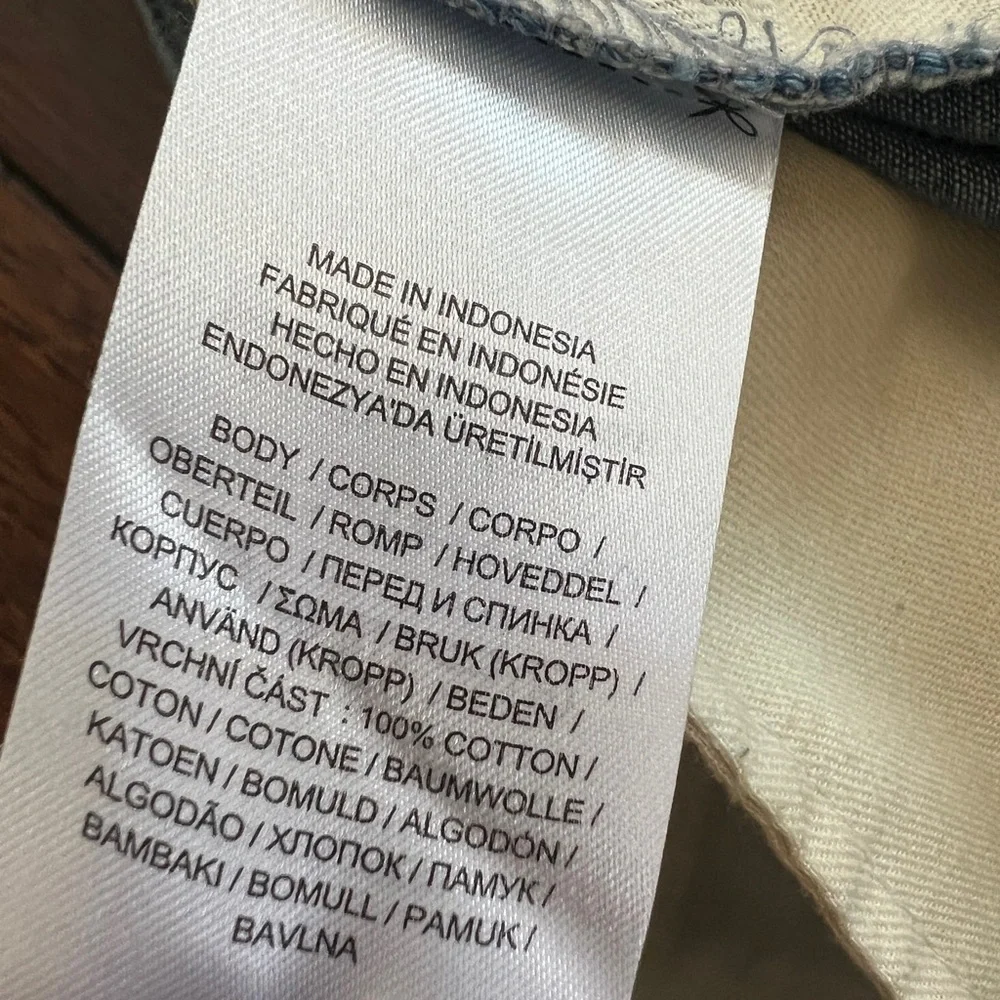 Ralph Lauren Black Label Pleated Wide Leg Chambray Pants Size 8 - Picture 7 of 9